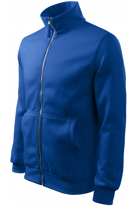 Απλή ανδρική μπλούζα χωρίς κουκούλα, μπλε ρουά, ανδρικά φούτερ