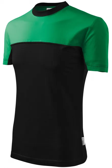 Βαμβακερό δίχρωμο μπλουζάκι, πράσινο γρασίδι