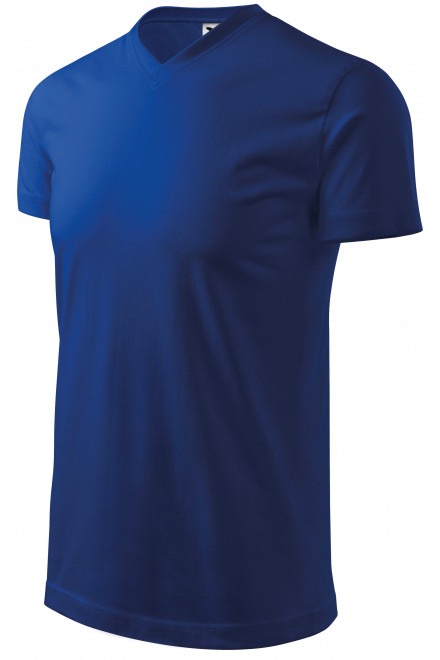 Βαμβακερό μπλουζάκι με κοντά μανίκια, μπλε ρουά, μονόχρωμα μπλουζάκια