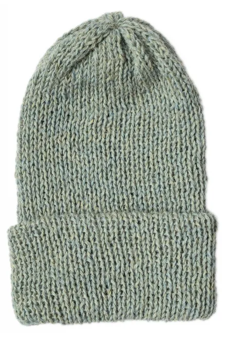 Χειμερινό καπέλο από μαλλί αλπακά, ανοιχτό πράσινο