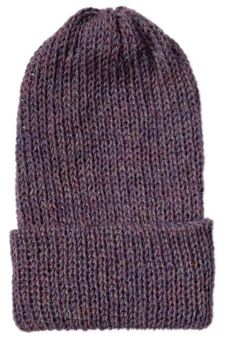 Χειμερινό καπέλο από μαλλί αλπακά, μωβ