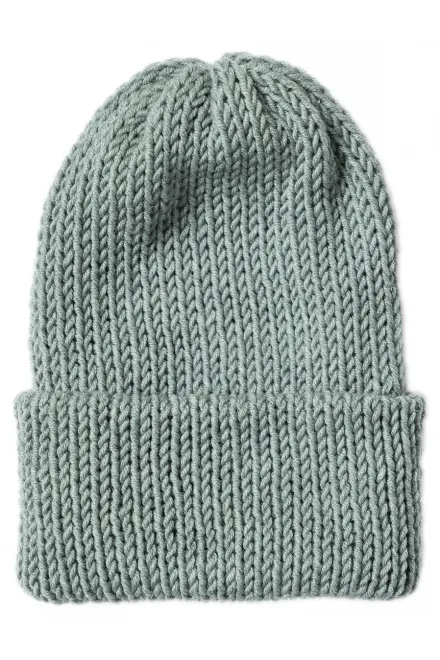 Χειμερινό καπέλο από μαλλί Merino, ανοιχτό πράσινο