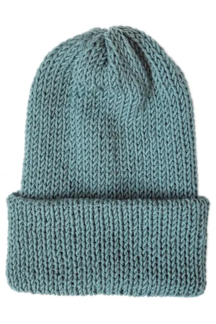 Χειμερινό καπέλο από μαλλί Merino, σμαραγδί πράσινο