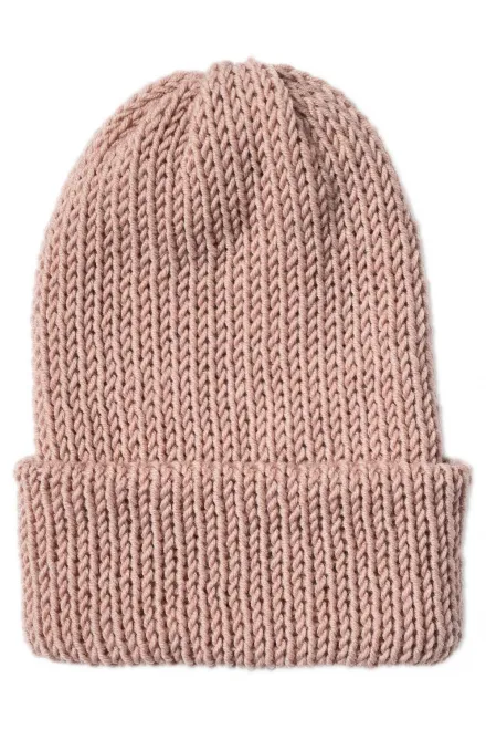 Χειμερινό καπέλο από μαλλί Merino, σολομός