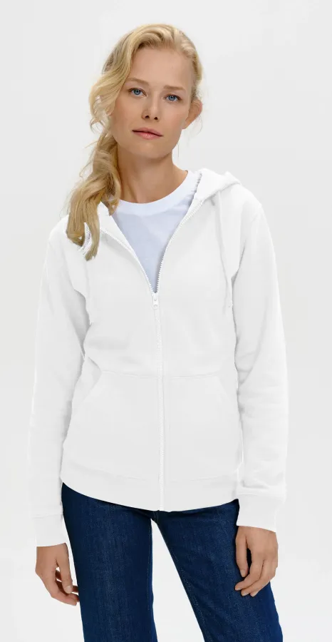 Γυναικεία μπλούζα με κουκούλα, λευκό Γυναικεία μπλούζα με κουκούλα, λευκό