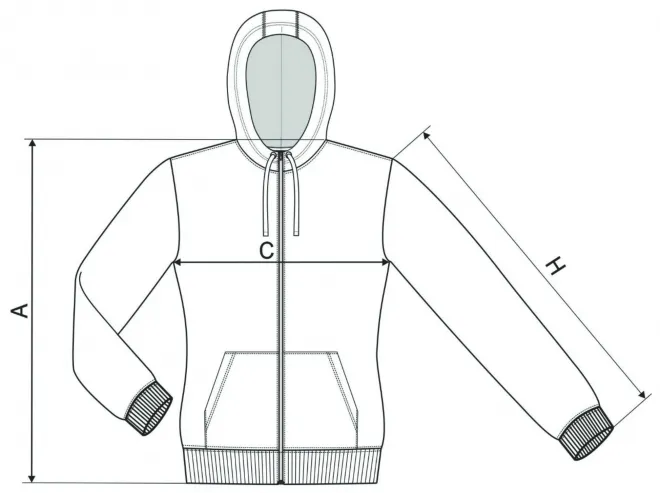 Γυναικείο πουλόβερ καμουφλάζ - πίνακας διαστάσεων