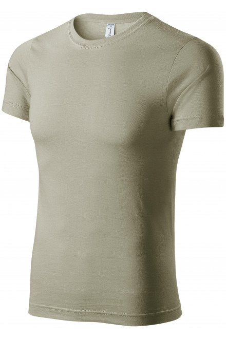Ελαφρύ μπλουζάκι με κοντά μανίκια, λαμπερό χακί, μονόχρωμα μπλουζάκια