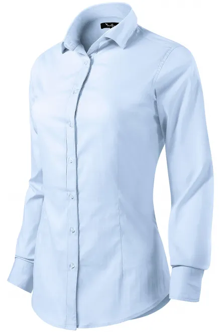 Γυναικεία μπλούζα μακρυμάνικη Λεπτή εφαρμογή, γαλάζιο