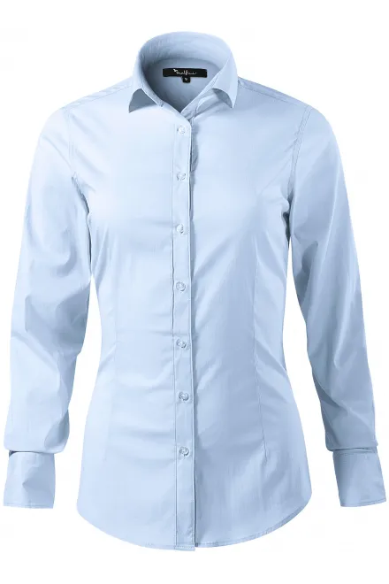 Γυναικεία μπλούζα μακρυμάνικη Λεπτή εφαρμογή - γαλάζιο, S