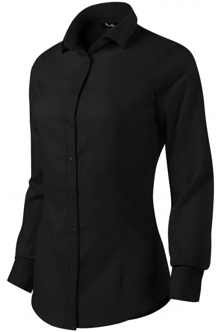 Γυναικεία μπλούζα μακρυμάνικη Λεπτή εφαρμογή, μαύρος
