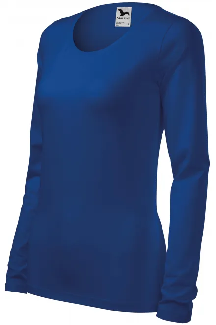Γυναικείες μπλουζάκι με μακριά μανίκια, μπλε ρουά