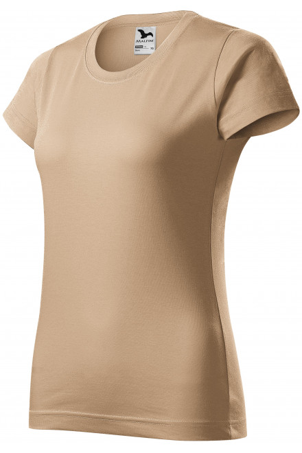 Γυναικείο απλό μπλουζάκι, αμμώδης, μονόχρωμα μπλουζάκια