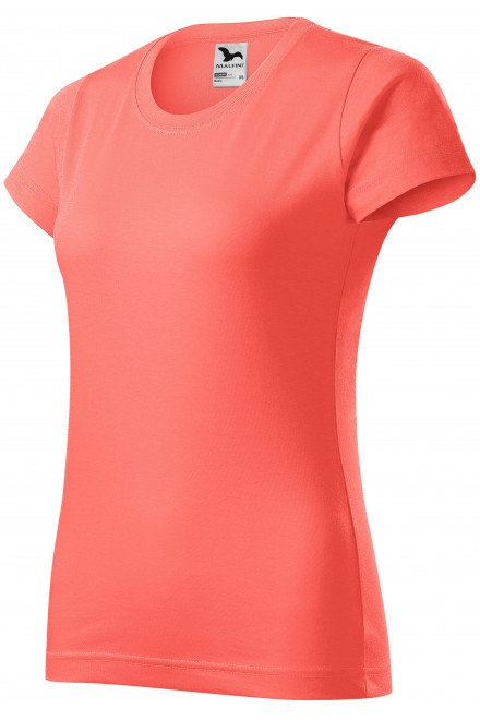 Γυναικείο απλό μπλουζάκι, κοράλλι, πορτοκαλί μπλουζάκια