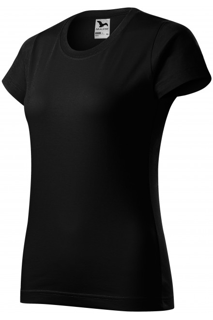 Γυναικείο απλό μπλουζάκι, μαύρος, μαύρα μπλουζάκια