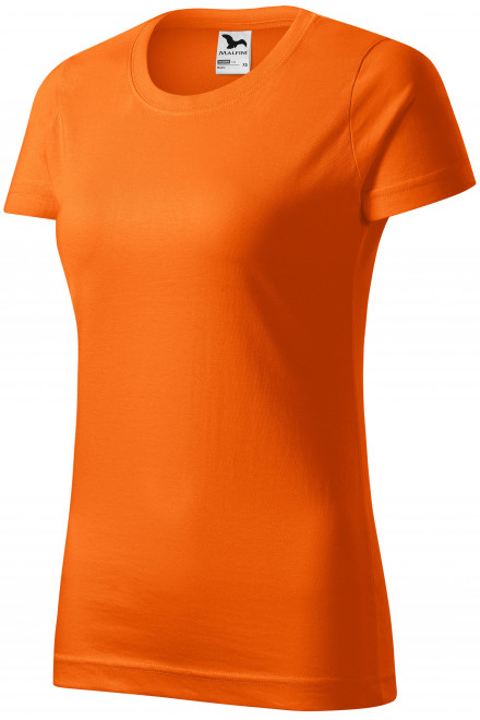 Γυναικείο απλό μπλουζάκι, πορτοκάλι, μπλουζάκια με κοντά μανίκια