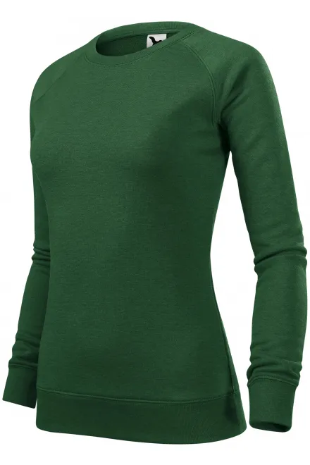 Γυναικείο απλό πουλόβερ, μπουκάλι πράσινο μάρμαρο
