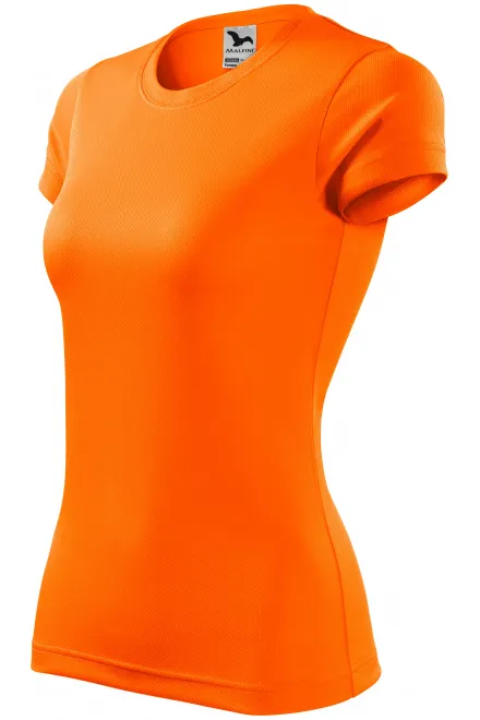 Γυναικείο αθλητικό μπλουζάκι, πορτοκαλί νέον