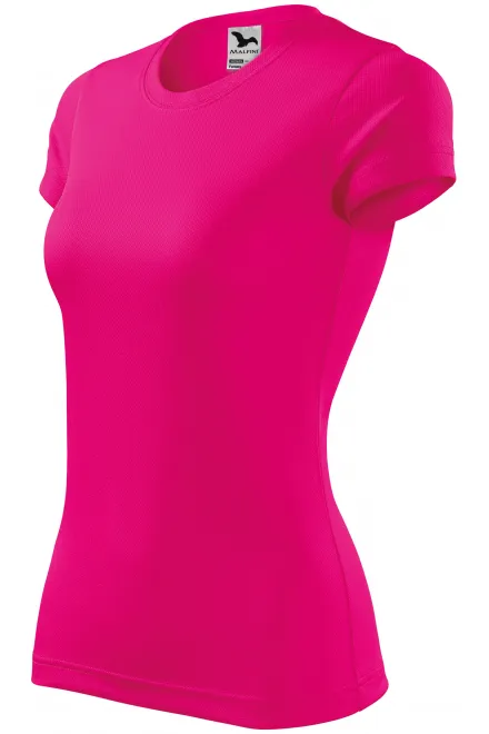 Γυναικείο αθλητικό μπλουζάκι, ροζ νέον