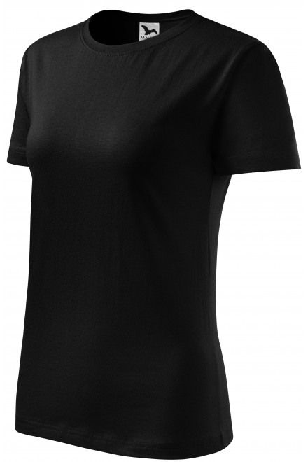 Γυναικείο κλασικό μπλουζάκι, μαύρος, μαύρα μπλουζάκια