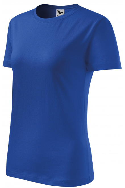Γυναικείο κλασικό μπλουζάκι, μπλε ρουά, μπλουζάκια με κοντά μανίκια