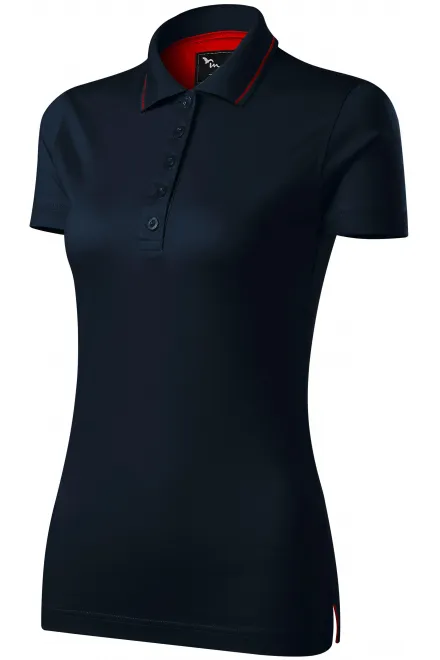 Γυναικείο κομψό πουκάμισο με πόλο, σκούρο μπλε