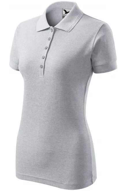Γυναικείο κομψό πουκάμισο πόλο, ανοιχτό γκρι μάρμαρο