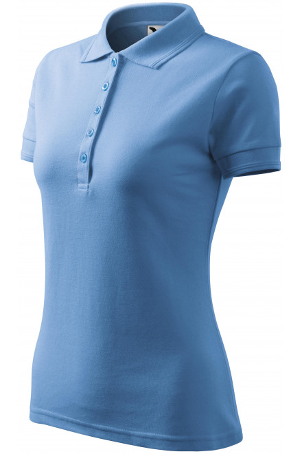 Γυναικείο κομψό πουκάμισο πόλο, γαλάζιο του ουρανού