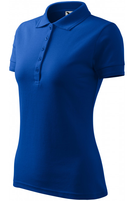 Γυναικείο κομψό πουκάμισο πόλο, μπλε ρουά