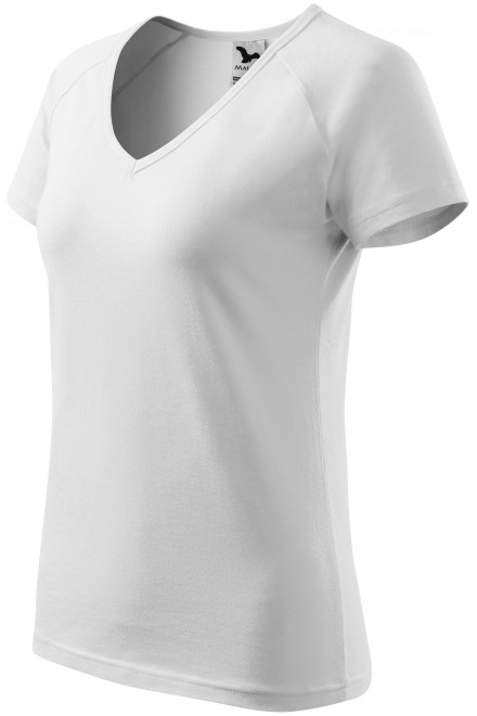 Γυναικείο κωνικό μπλουζάκι με μανίκια raglan, λευκό, μπλουζάκια για εκτύπωση