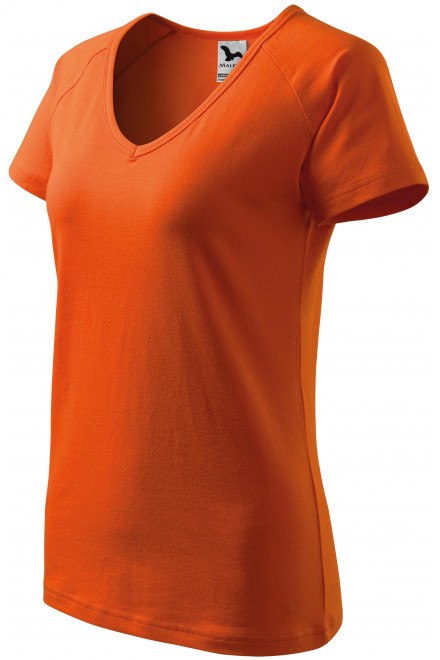 Γυναικείο κωνικό μπλουζάκι με μανίκια raglan, πορτοκάλι, μπλουζάκια με κοντά μανίκια