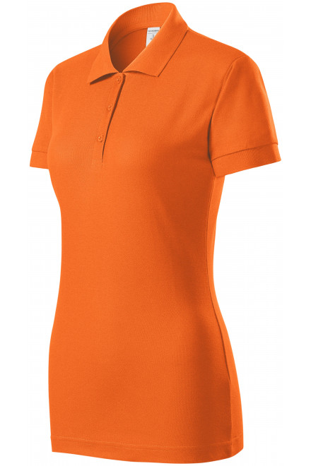 Γυναικείο κοντό πουκάμισο πόλο, πορτοκάλι, γυναικεία μπλουζάκια πόλο