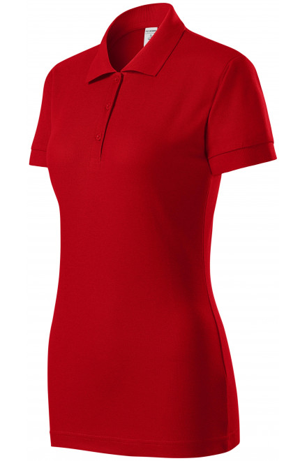 Γυναικείο κοντό πουκάμισο πόλο, το κόκκινο, μπλουζάκια χωρίς εκτύπωση