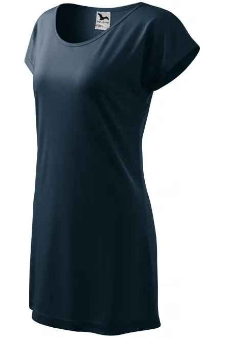 Γυναικείο μακρύ μπλουζάκι / φόρεμα, σκούρο μπλε