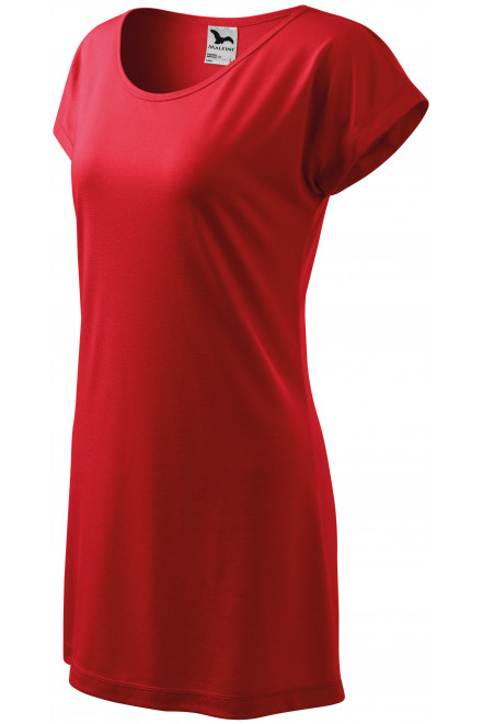 Γυναικείο μακρύ μπλουζάκι / φόρεμα, το κόκκινο