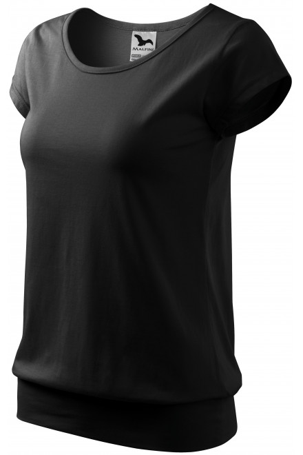 Γυναικείο μοντέρνο μπλουζάκι, μαύρος