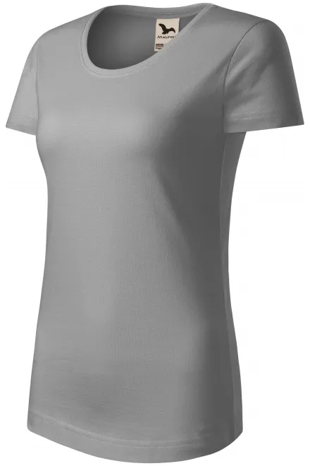 Γυναικείο μπλουζάκι από οργανικό βαμβάκι, ανοιχτό ασήμι