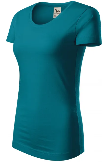 Γυναικείο μπλουζάκι από οργανικό βαμβάκι, μπλε βενζίνης
