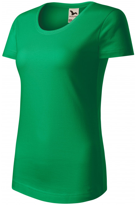 Γυναικείο μπλουζάκι από οργανικό βαμβάκι, πράσινο γρασίδι, μπλουζάκια για εκτύπωση