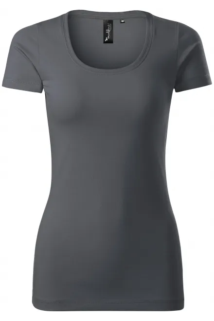 Γυναικείο μπλουζάκι με διακοσμητική ραφή - ανοιχτό γκρι, XS