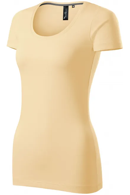 Γυναικείο μπλουζάκι με διακοσμητική ραφή, βανίλια
