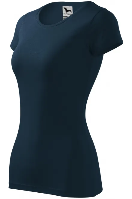 Γυναικείο μπλουζάκι με λεπτή εφαρμογή, σκούρο μπλε
