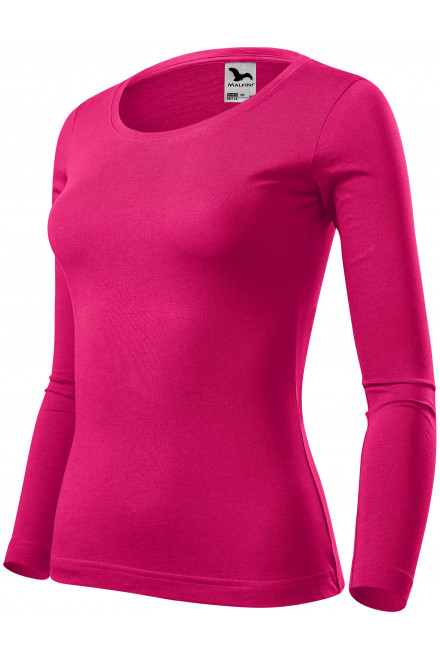 Γυναικείο μπλουζάκι με μακριά μανίκια, βατόμουρο, ροζ μπλουζάκια