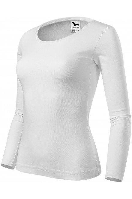 Γυναικείο μπλουζάκι με μακριά μανίκια, λευκό, μπλουζάκια