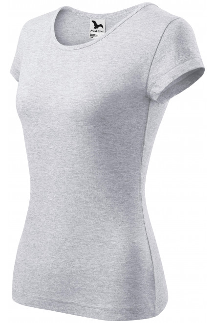 Γυναικείο μπλουζάκι με πολύ κοντά μανίκια, ανοιχτό γκρι μάρμαρο, βαμβακερά μπλουζάκια
