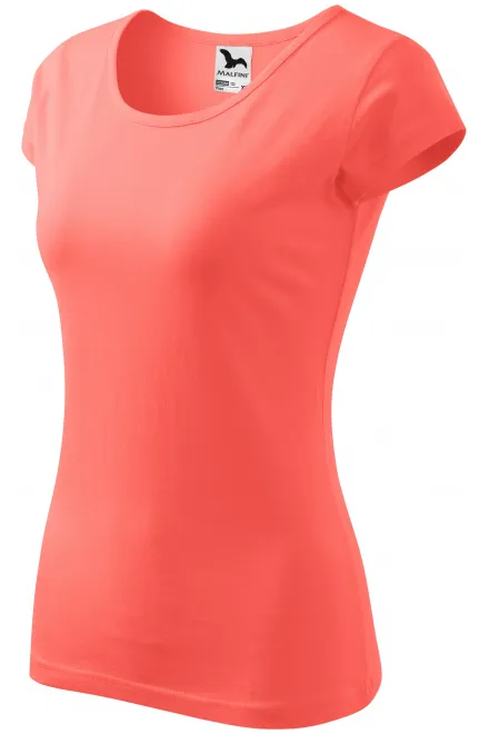 Γυναικείο μπλουζάκι με πολύ κοντά μανίκια, κοράλλι