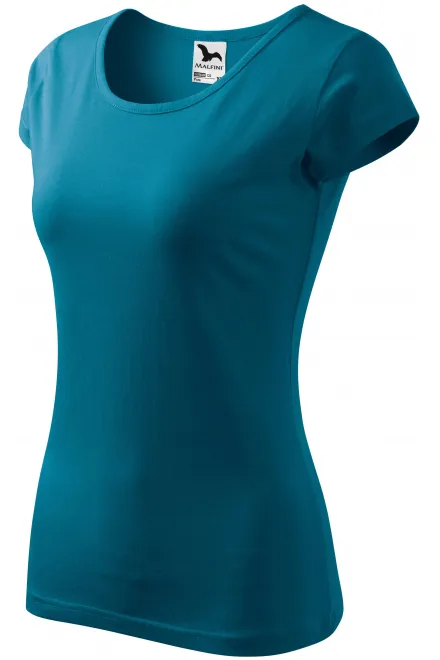 Γυναικείο μπλουζάκι με πολύ κοντά μανίκια, μπλε βενζίνης