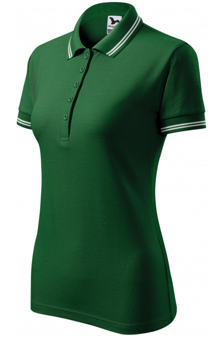 Γυναικείο πουκάμισο πόλο αντίθεσης, πράσινο μπουκάλι, μπλουζάκια για εκτύπωση