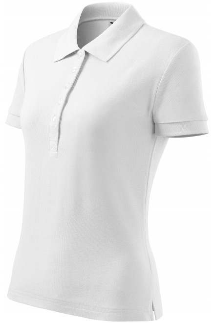 Γυναικείο πουκάμισο πόλο, λευκό, πόλο μπλουζάκια