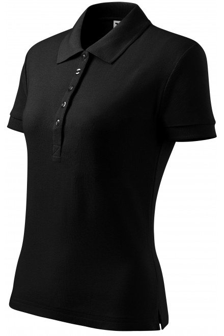 Γυναικείο πουκάμισο πόλο, μαύρος