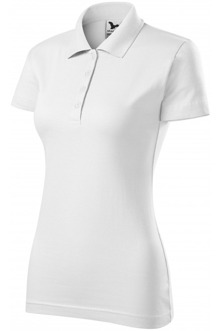 Γυναικείο πουκάμισο πόλο με λεπτή φόρμα, λευκό, γυναικεία μπλουζάκια πόλο
